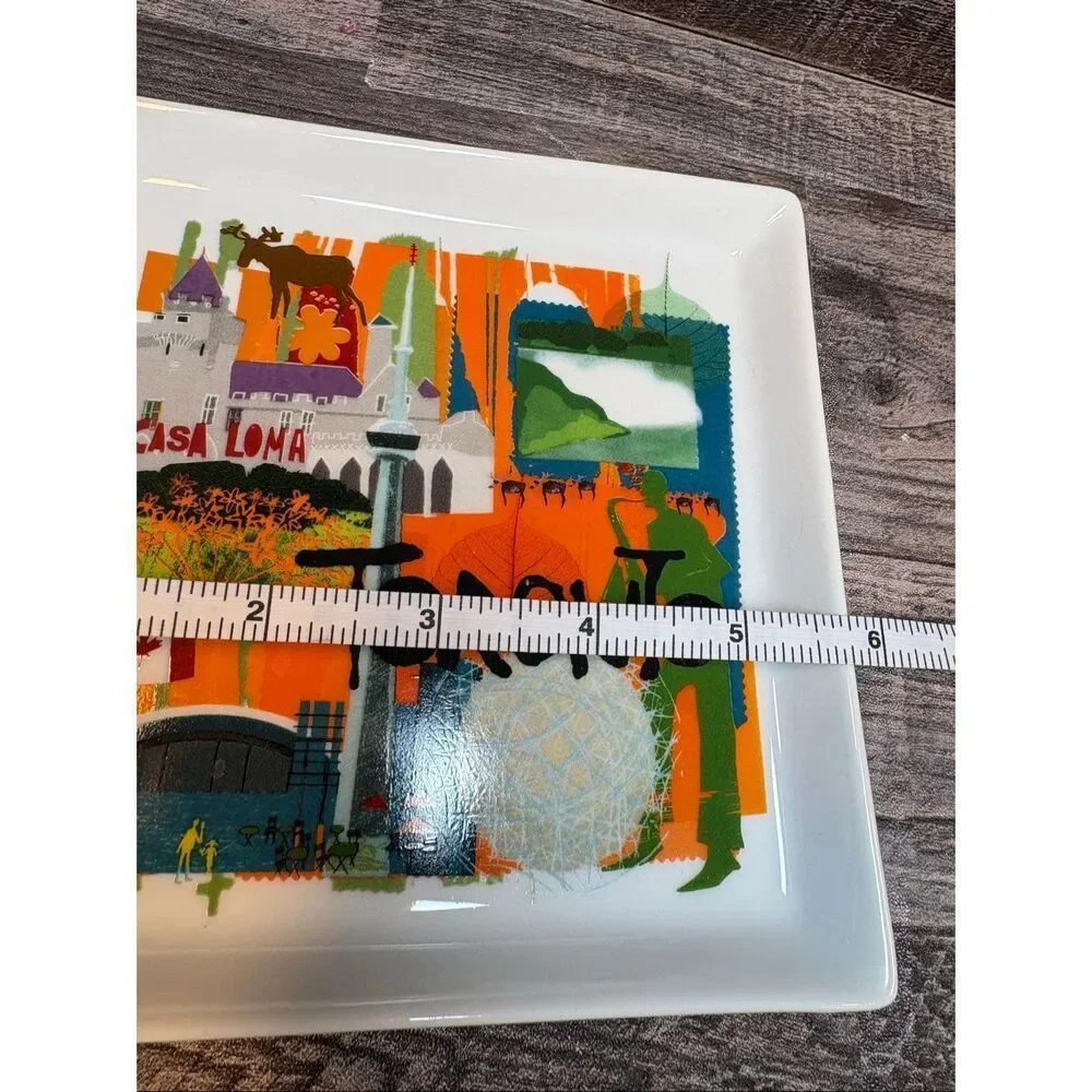 Crate And Barrel Toronto Square Plates Set 2 Casa Loma CN Tower
